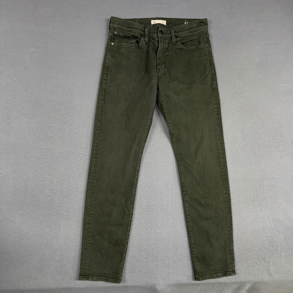 Madewell Jeans Mens 31 Green Slim Fit Stretch Stretch Casual Denim Cotton Preppy